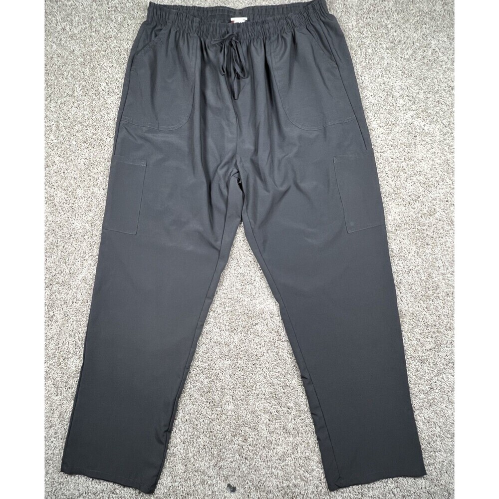 ScrubAid Four Way Stretch Scrub Pants 3XL Gray Cargo Medical